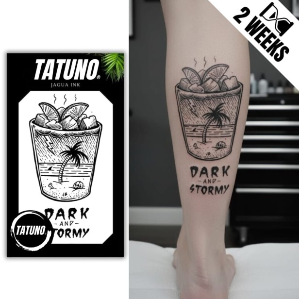 Tatuaż jagua półtrwały drink palma