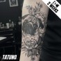 Tatuaż jagua półtrwały pies mops