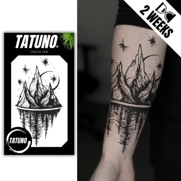 Tatuaż jagua półtrwały górski krajobraz