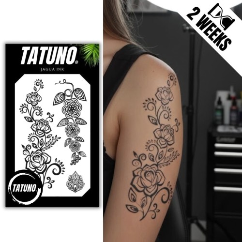 Tatuaż jagua półtrwały florystyczne fantazje