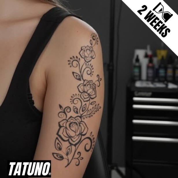 Tatuaż jagua półtrwały florystyczne fantazje