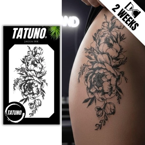 Tatuaż jagua półtrwały piwonia