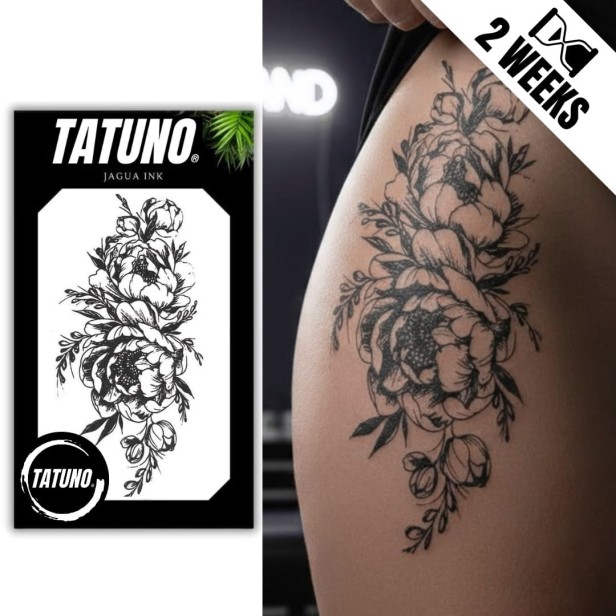 Tatuaż jagua półtrwały piwonia