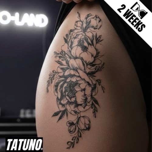 Tatuaż jagua półtrwały piwonia