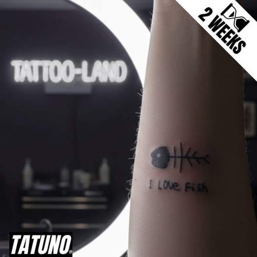 Tatuaż jagua półtrwały I love fish