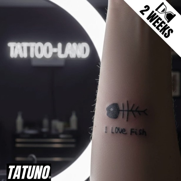 Tatuaż jagua półtrwały I love fish