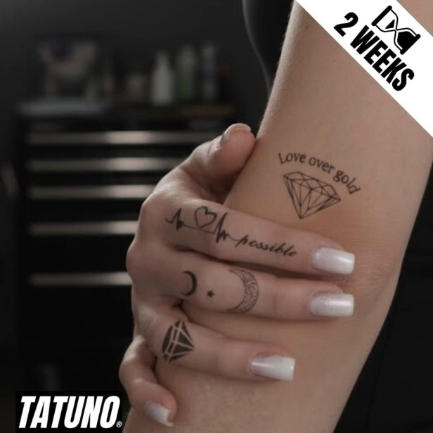 Tatuaż jagua półtrwały diamenty love over gold