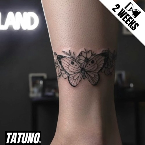 Tatuaż jagua półtrwały kwiatowe kompozycje motyle