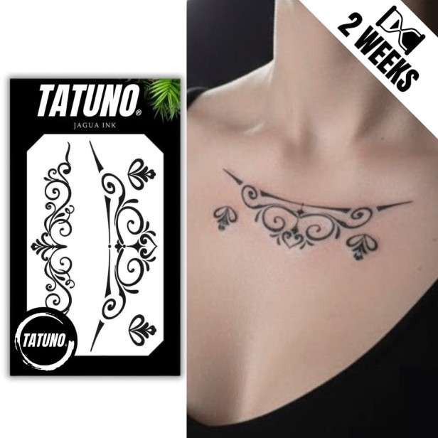 Tatuaż jagua półtrwały subtelne arabeski