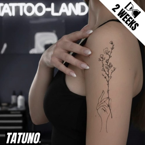 Tatuaż jagua półtrwały kwiat wiśni róża