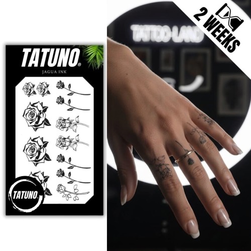 Tatuaż jagua półtrwały różane kompozycje