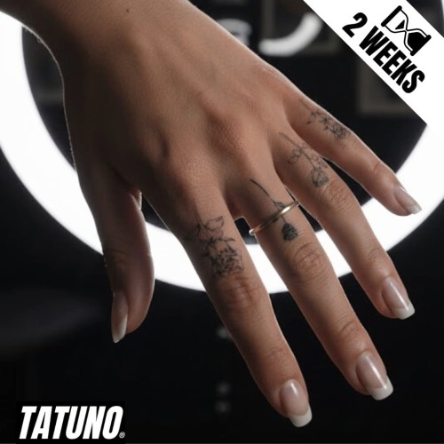 Tatuaż jagua półtrwały różane kompozycje