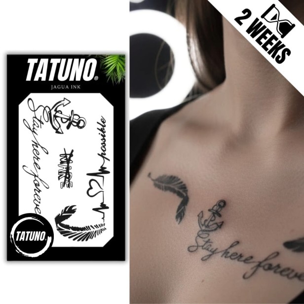 Tatuaż jagua półtrwały stay here forever