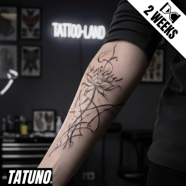 Tatuaż jagua półtrwały eteryczny lotos