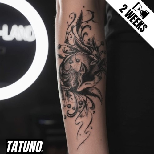 Tatuaż jagua półtrwały senne marzenia lisa