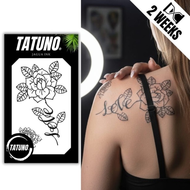 Tatuaż jagua półtrwały miłość zaklęta w róży