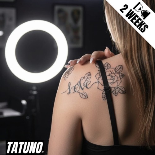 Tatuaż jagua półtrwały miłość zaklęta w róży