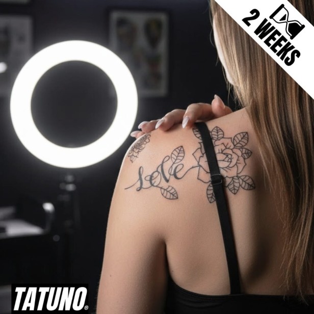 Tatuaż jagua półtrwały miłość zaklęta w róży