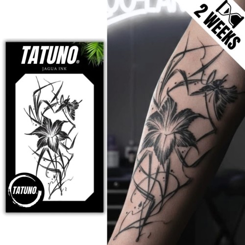 Tatuaż jagua półtrwały irys z motylkiem