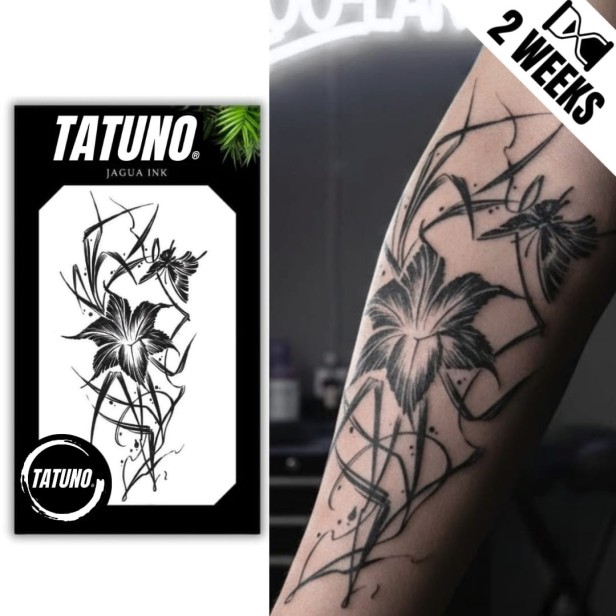 Tatuaż jagua półtrwały irys z motylkiem