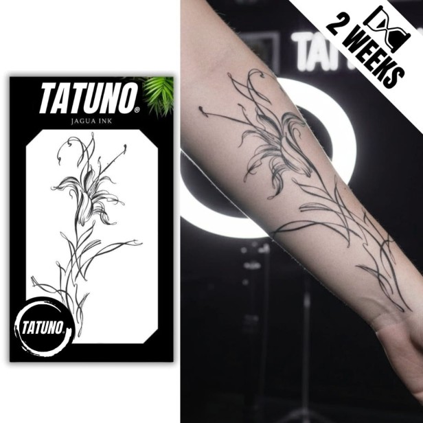 Tatuaż jagua półtrwały kwitnąca lilia