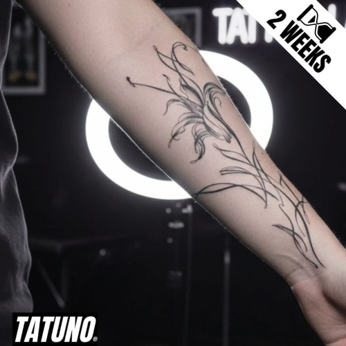 Tatuaż jagua półtrwały kwitnąca lilia