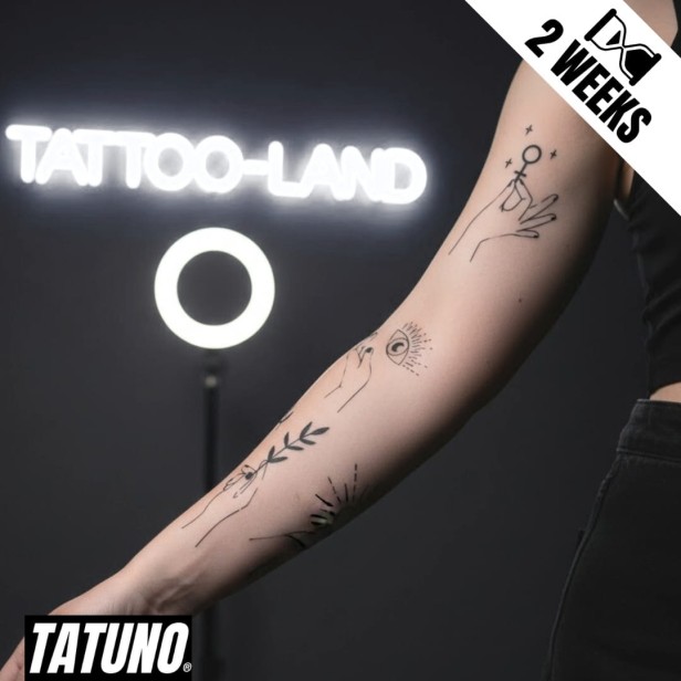 Tatuaż jagua półtrwały ręka z kluczem Venus