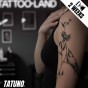 Tatuaż jagua półtrwały gałązka z ptaszkiem
