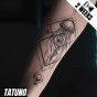 Tatuaż jagua półtrwały meduza w geometrii