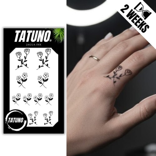 Tatuaż jagua półtrwały kwiatuszki