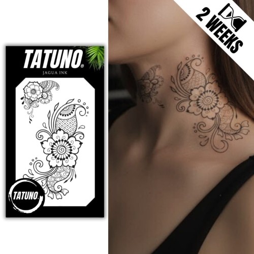 Tatuaż jagua półtrwały kwiatowe fantazje