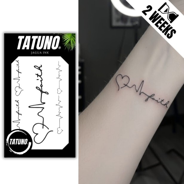 Tatuaż jagua półtrwały wierne serce