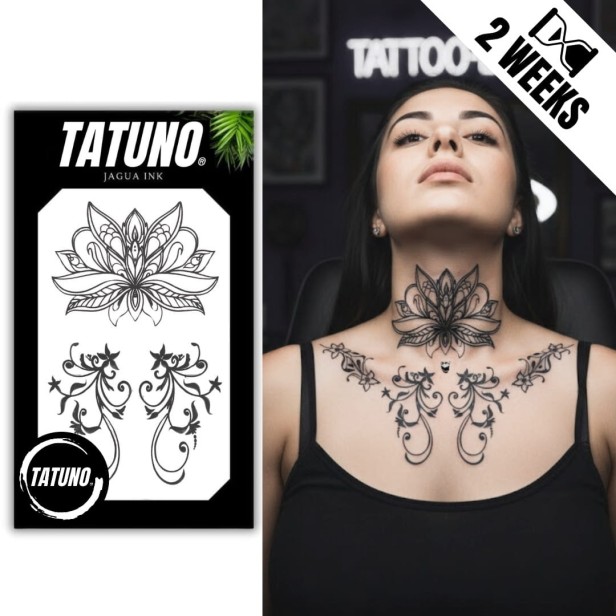 Tatuaż jagua półtrwały kwiaty ozdoby