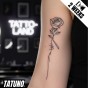 Tatuaż jagua półtrwały róże napisy