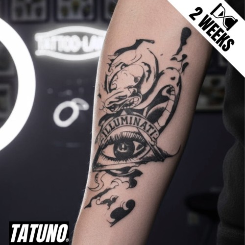Tatuaż jagua półtrwały abstrakcyjne oko