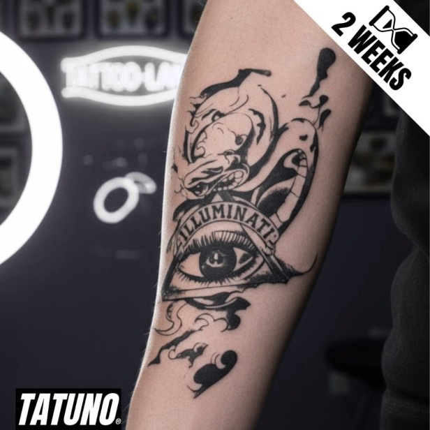 Tatuaż jagua półtrwały abstrakcyjne oko
