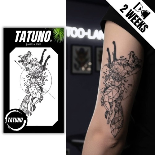 Tatuaż jagua półtrwały geometryczny lis