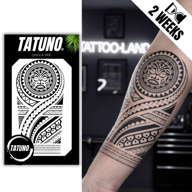 Tatuaż jagua półtrwały maska tiki geometryczne wzory