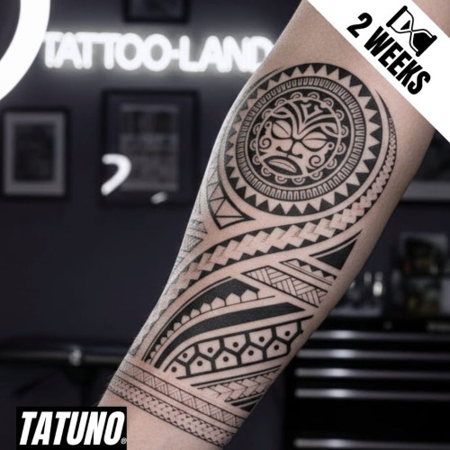 Tatuaż jagua półtrwały maska tiki geometryczne wzory