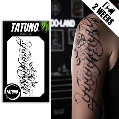 Tatuaż jagua półtrwały wici róży
