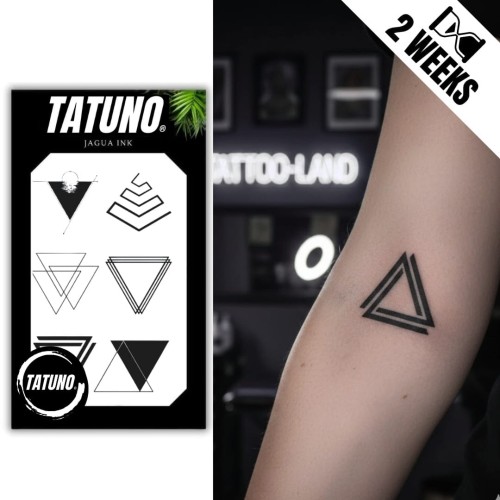 Tatuaż jagua półtrwały trójkąty geometria
