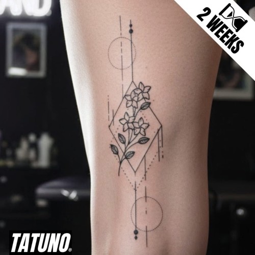 Tatuaż jagua półtrwały figury geometryczne kwiaty