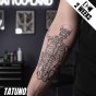 Tatuaż jagua półtrwały kości szkielet róże