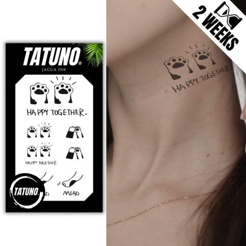 Tatuaż jagua półtrwały psie łapki happy together