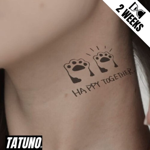 Tatuaż jagua półtrwały psie łapki happy together