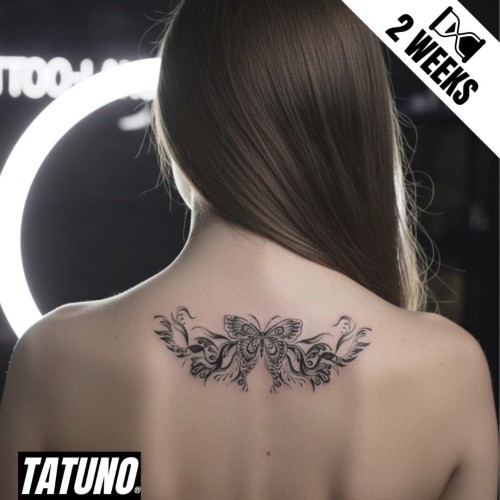 Tatuaż jagua półtrwały motyl kwiatowy