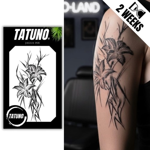 Tatuaż jagua półtrwały irysy