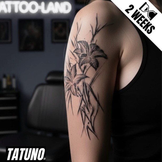 Tatuaż jagua półtrwały irysy