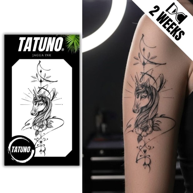 Tatuaż jagua półtrwały jednorożec delikatny