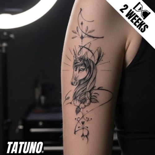 Tatuaż jagua półtrwały jednorożec delikatny